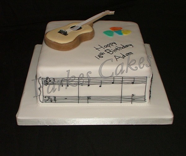 guitar birthday cake